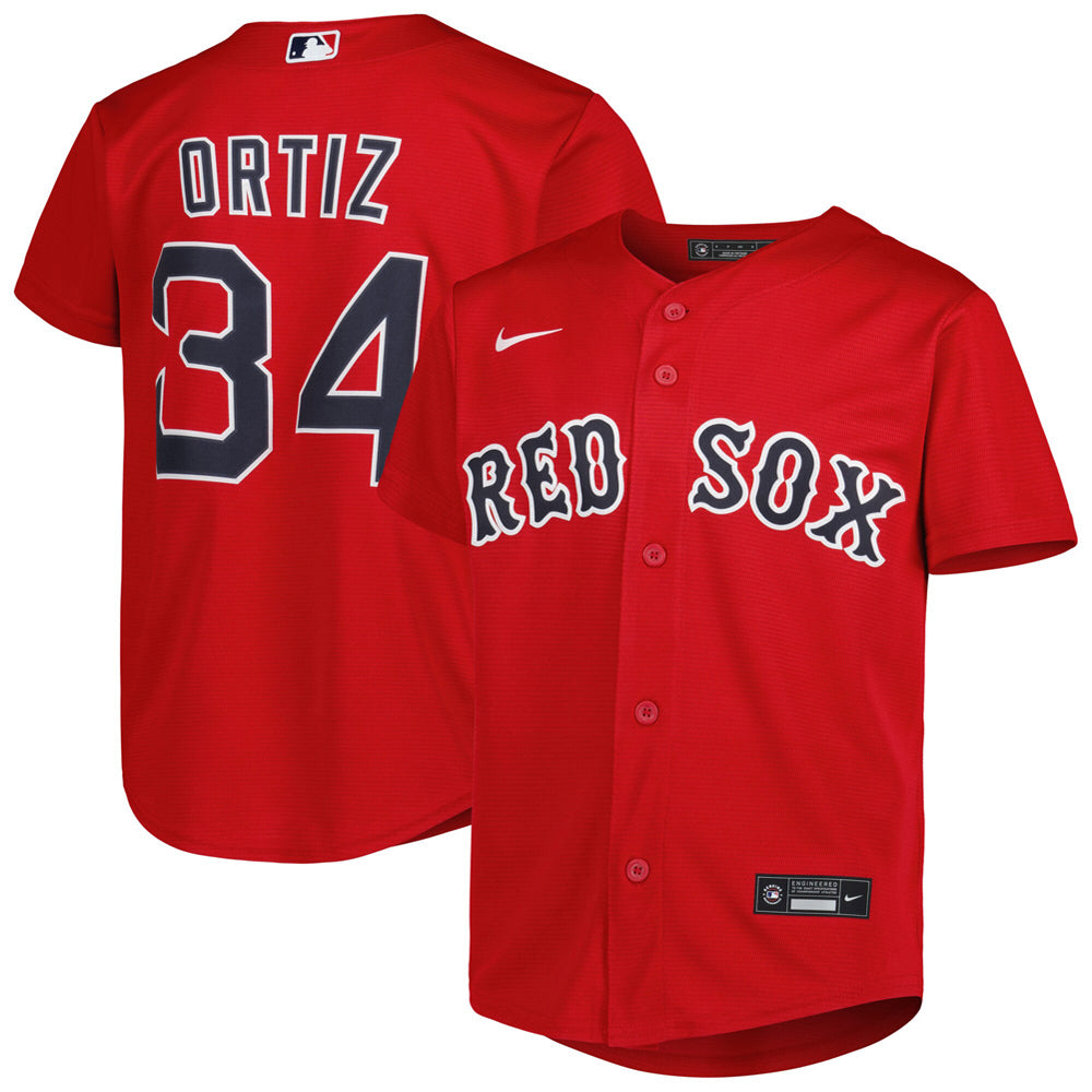 Youth Boston Red Sox David Ortiz Hall of Fame Player Jersey - Red