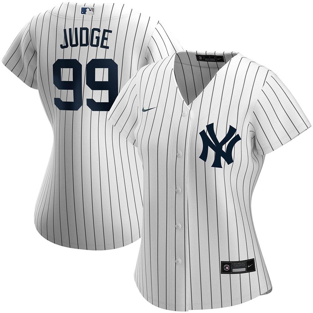 Womens New York Yankees Aaron Judge Cool Base Replica Jersey White
