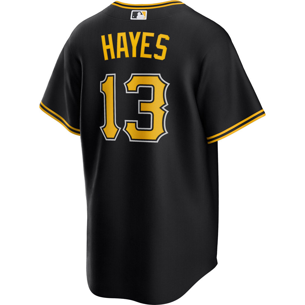 Men's Pittsburgh Pirates KeBryan Hayes Cool Base Replica Alternate Jersey - Black
