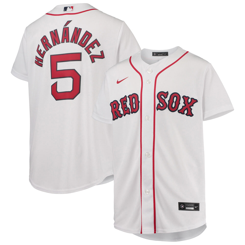 Youth Boston Red Sox Enrique Hernandez Home Player Jersey - White